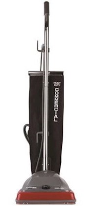 UPRIGHT VACUUM, 12", COMMERCIAL, SANITAIRE, 5 AMP, 18 QT SHAKE-OUT BAG MAIN
