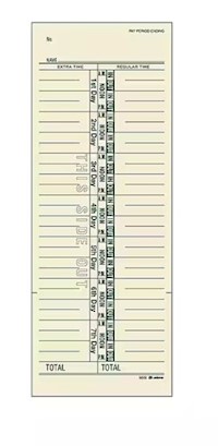 TIME CARDS, ADAMS, 200/CT MAIN