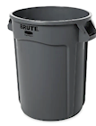 BRUTE TRASH RECEPTACLE, ROUND, 32GALLON, GRAY, RUBBERMAID THUMBNAIL