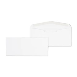 ENVELOPES, BUSINESS, #10, GUMMED, 4 1/8" X 9 1/2", WHITE, 500/CT LARGE