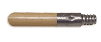 BROOM HANDLE, WOOD, THREADED METAL, 60" THUMBNAIL