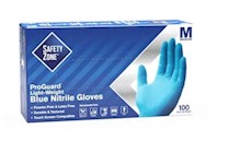 DISPOSABLE GLOVES, SAFETY ZONE, BLUE, NITRILE, POWDER-FREE, M, 100/CT THUMBNAIL