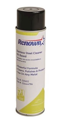 STAINLESS STEEL CLEANER, OIL-BASED, AEROSOL, 15 OZ, 12/CT MAIN