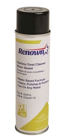 STAINLESS STEEL CLEANER, WATER-BASED, AEROSOL, 18 OZ, 12/CT MAIN