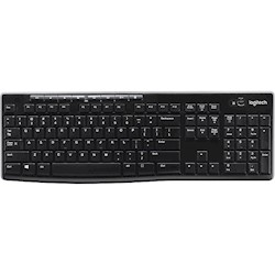 KEYBOARD, WIRELESS, LOGITECH K270, USB, BLACK LARGE