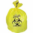 20-30 GALLON, 1.3 MIL, YELLOW, 30" x 43", BIO HAZARD FOR HEALTHCARE, FLAT PACK, 200/CS THUMBNAIL