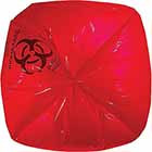 8-10 GALLON, 1.3 MIL, RED, 24" x 23", BIO HAZARD BAG for HEALTHCARE, FLAT PACK, 500/CT THUMBNAIL