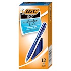 PENS, BALLPOINT, BIC, RETRACTABLE, MEDIUM POINT, BLUE INK, 12/CT THUMBNAIL