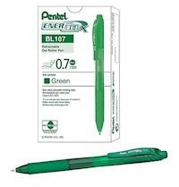 PENS, GEL, RETRACTABLE, MEDIUM POINT, GREEN INK, 12/CT MAIN