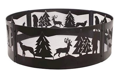 FIRE PIT, STEEL, WILDERNESS, PLEASANT HEARTH, 36" X 12", BLACK LARGE