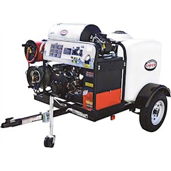 PRESSURE WASHER, HOT WATER, 4000 PSI, 4.0 GPM, TRAILER MOUNTED, V-TWIN GAS POWERED, VANGUARD LARGE