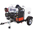 PRESSURE WASHER, HOT WATER, 4000 PSI, 4.0 GPM, TRAILER MOUNTED, V-TWIN GAS POWERED, VANGUARD THUMBNAIL