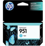 HP, Inkjet Cartridge, 951 (CN050AN), Cyan  THUMBNAIL