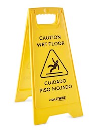 FLOOR SIGN, CAUTION, COASTWIDE, SAFETY AWARENESS, YELLOW MAIN
