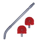 TOILET BOWL BRUSH, UNGER, TWO NYLON BRISTLE HEADS, 26"L THUMBNAIL