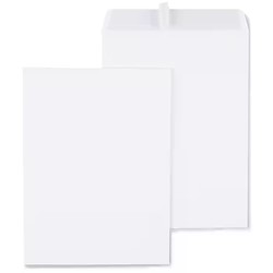 ENVELOPES, CATALOG, STAPLES EASYCLOSE, 9"L X 12"H, WHITE, 100/CT LARGE