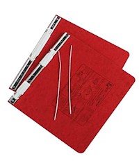 HANGING BINDER, RINGLESS, ACCO PRESSTEX, RED, 6" MAIN