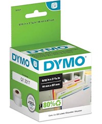 FILE FOLDER LABELS, DYMO LABELWRITER 30327, BLACK ON WHITE, 130 LABELS/ROLL, 2 ROLLS/CT MAIN
