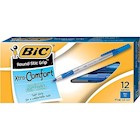 PENS, BALLPOINT, BIC, FINE POINT, 0.8MM, BLUE INK, 12/CT THUMBNAIL