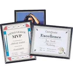 PICTURE FRAMES, PLASTIC, 8.5" X 11", BLACK, 3/CT LARGE