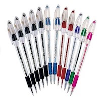 PENS, BALLPOINT, MEDIUM POINT, ASSORTED COLORS, 12/CT MAIN
