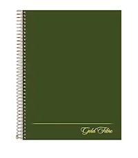 PLANNER, AMPAD, GOLD FIBRE, SUBJECT NOTEBOOKS, 7.25" X 9.5", GREEN, 84 SHEETS MAIN