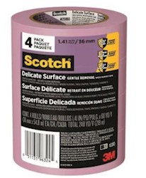 PAINTER'S TAPE, DELICATE SURFACE, 3M SCOTCH, PURPLE, 1.41" X 60 YDS LARGE