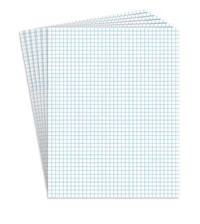 NOTEPADS, GRAPH RULED, 8.5" X 11", WHITE, 50 SHEETS/PAD, 6 PADS/CT MAIN