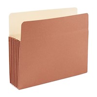 FILE POCKETS, REINFORCED, 5.25" EXPANSION, LETTER SIZE, BROWN, 10/CT MAIN