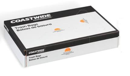 33 GALLON, 0.9 MIL, CLEAR, CAN LINERS, COASTWIDE PROFESSIONAL, 150 BAGS/CT LARGE