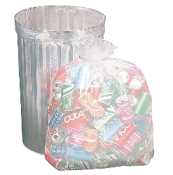 30 GALLON, 0.65 MIL, CLEAR, 30" X 36", HIGH DENSITY, FLAT PACK, 250/CT LARGE