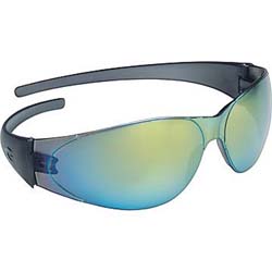 Safety Glasses, MCR Safety® Crews Checkmate® 2 Clear, Indoor/Outdoor Clear-Mirror, Anti-Scratch, 1EA LARGE