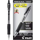 PENS, GEL, RETRACTABLE, PILOT G2, EXTRA FINE POINT, BLACK INK, 12/CT THUMBNAIL