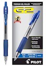 PENS, GEL, RETRACTABLE, PILOT G2, EXTRA FINE POINT, BLUE INK, 12/CT THUMBNAIL