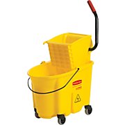 BUCKET / WRINGER, RUBBERMAID, WAVEBREAK, SIDE-PRESS, COMBO, YELLOW, 35 QT MAIN