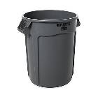 VENTED BRUTE TRASH RECEPTACLE, ROUND, 32GALLON, GRAY, RUBBERMAID THUMBNAIL