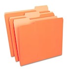 FILE FOLDERS, STAPLES, 1/3 CUT TAB, LETTER SIZE, ORANGE, 100/CT THUMBNAIL
