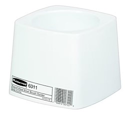 TOILET BRUSH HOLDER, RUBBERMAID, PLASTIC, WHITE LARGE