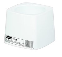 TOILET BRUSH HOLDER, RUBBERMAID, PLASTIC, WHITE MAIN