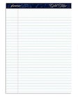 NOTEPADS, AMPAD GOLD FIBRE, WIDE RULED, WHITE, 50 SHEETS/PAD, 4 PADS/CT THUMBNAIL