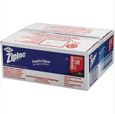 Plastic Storage Bags, Ziploc 1 Gallon, Double-Zipper Bags, 1.75 mil., Clear, 250/Ct  MAIN
