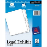 DIVIDERS, AVERY, TABLE OF CONTENTS TABS, WHITE, LETTER SIZE THUMBNAIL