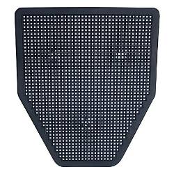 Urinal Floor Mat, Rochester Midland, Black, 6/Ct LARGE