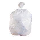 40-45 Gallon 0.74 mil White 40 x 46 Linear Low Density Flat Pack Can Liners  100/Ct THUMBNAIL