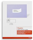 ADDRESS LABELS, LASER/INKJET, STAPLES, 1" X 2 5/8", WHITE, 7500 LABELS/CT THUMBNAIL