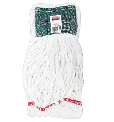 WET MOP HEAD, RUBBERMAID, WEB FOOT SHRINKLESS, BLEND, LOOPED-END, COTTON/SYNTHETIC, MEDIUM LARGE