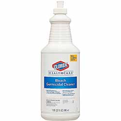 BLEACH GERMICIDAL CLEANER, CLOROX HEALTHCARE, 32 OZ., 6/CT LARGE