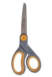 SCISSORS, GENERAL PURPOSE, HEAVY DUTY, WESTCOTT, TITANIUM, GREY/YELLOW, 8" LARGE