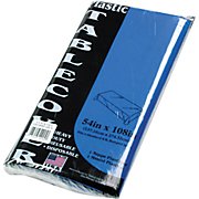 Table Cover, Rectangular Table Covers Blue 54 W x 108 L 6/Pk MAIN