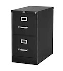 FILE CABINET, 2-DRAWER, VERTICAL, LOCKING, LETTER, BLACK, 26.5"D THUMBNAIL